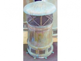 Copper Patina Chimney Cap & Stack 1